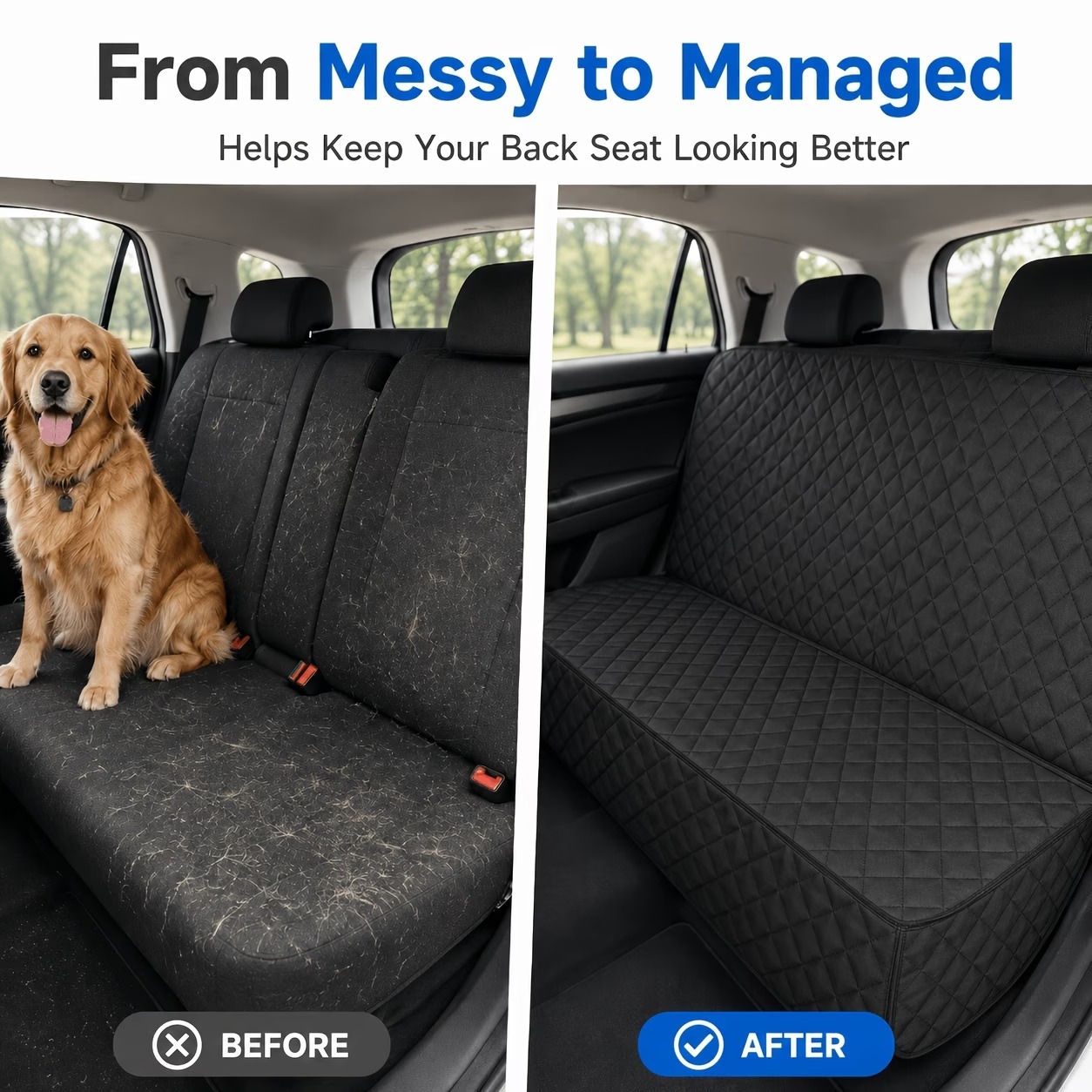 1pc Pet Car Back Seat Cover,Pe - Carriage Bed recension och pris