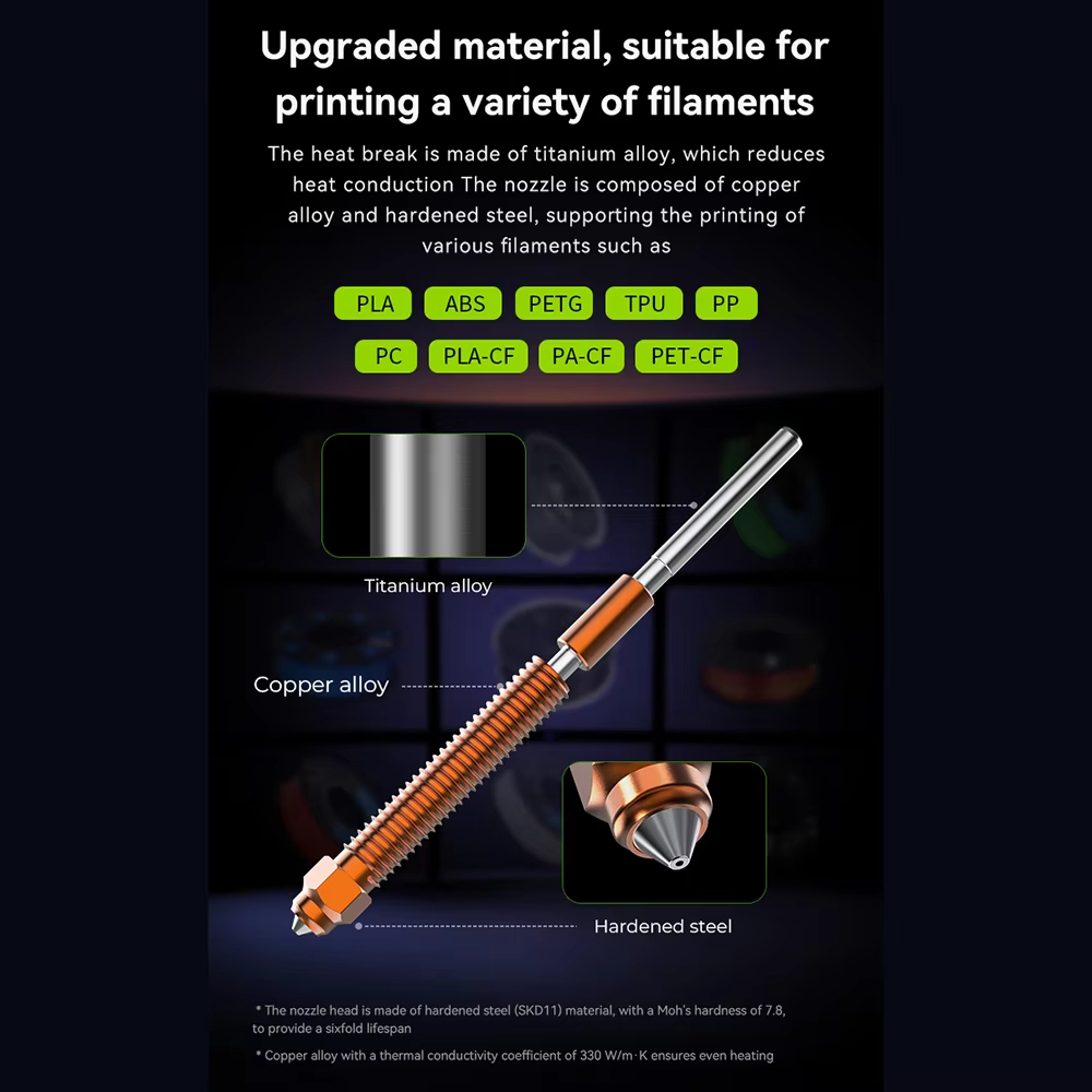 Unicorn Hardened Steel Nozzle  - Hotend 0.4Mm recension och pris