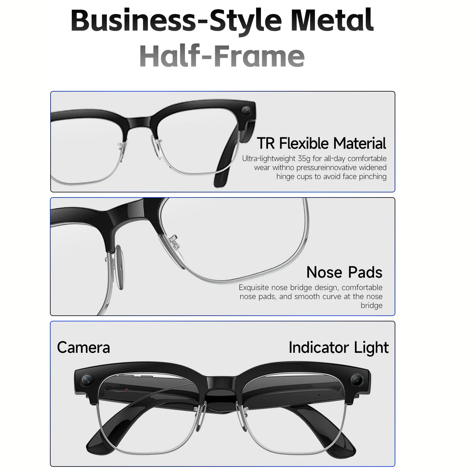 AI Smart Glasses with Voice Wa - Bltouch recension och pris