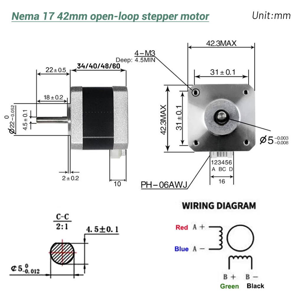 Nema17 Stepper Motor 42 Motor  - 3D Printer recension och pris