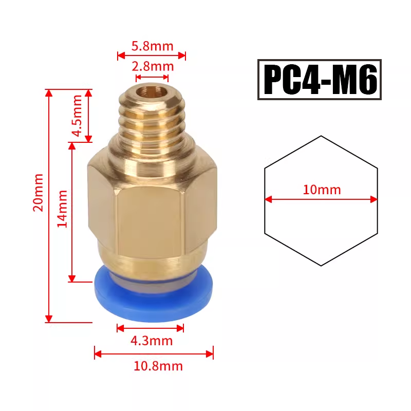 10Pcs/Lot PC4-M6 PC4-01 Quick  - Bowden Tube recension och pris